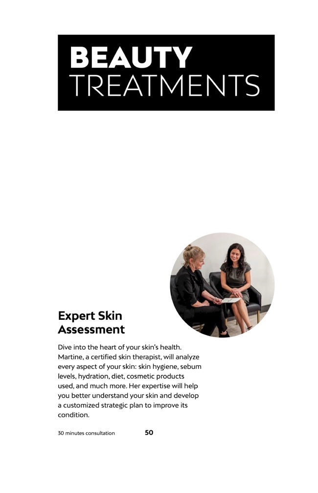 Facial treatment prices at Liv Beauty & Spa