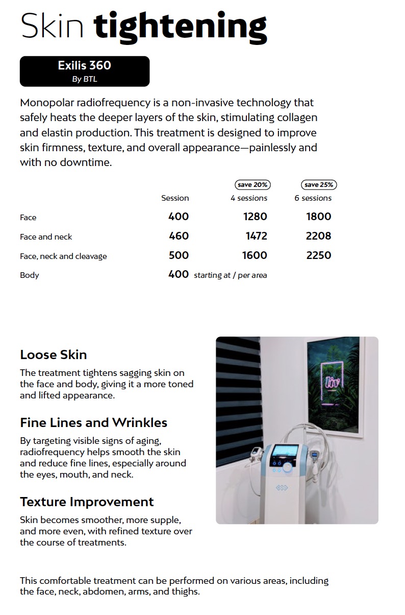 Medico-Aesthetic Prices Liv Beauty & Spa
