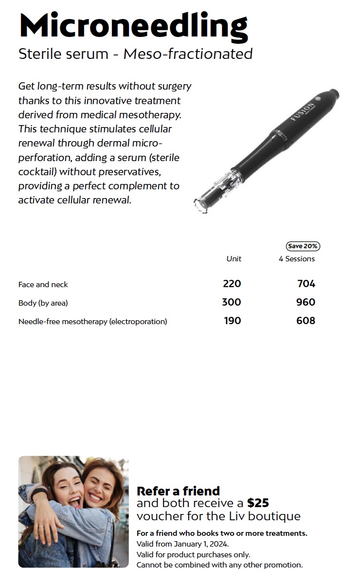 Microneedling Prices Liv Beauty & Spa