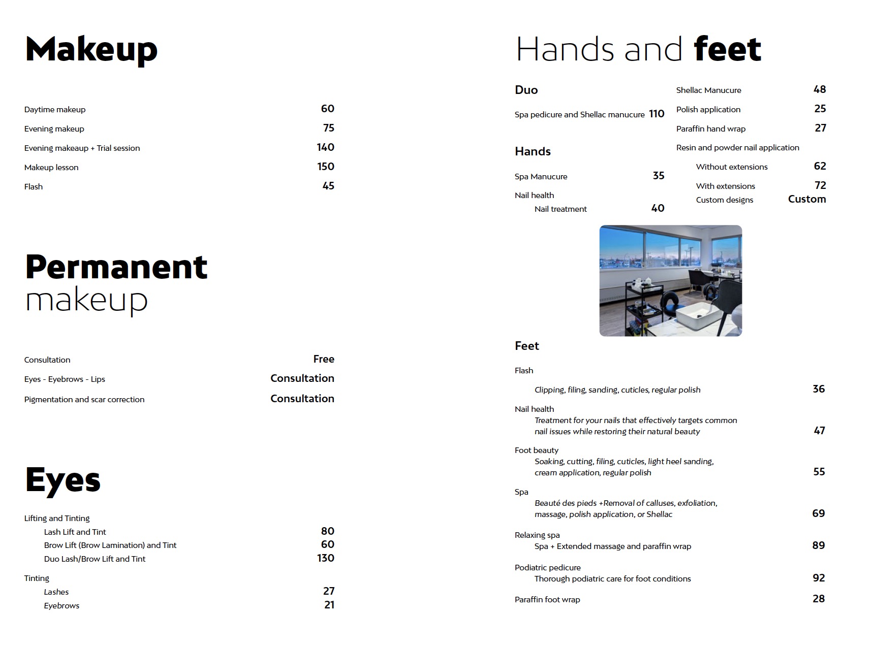 Makeup Prices Liv Beauty & Spa