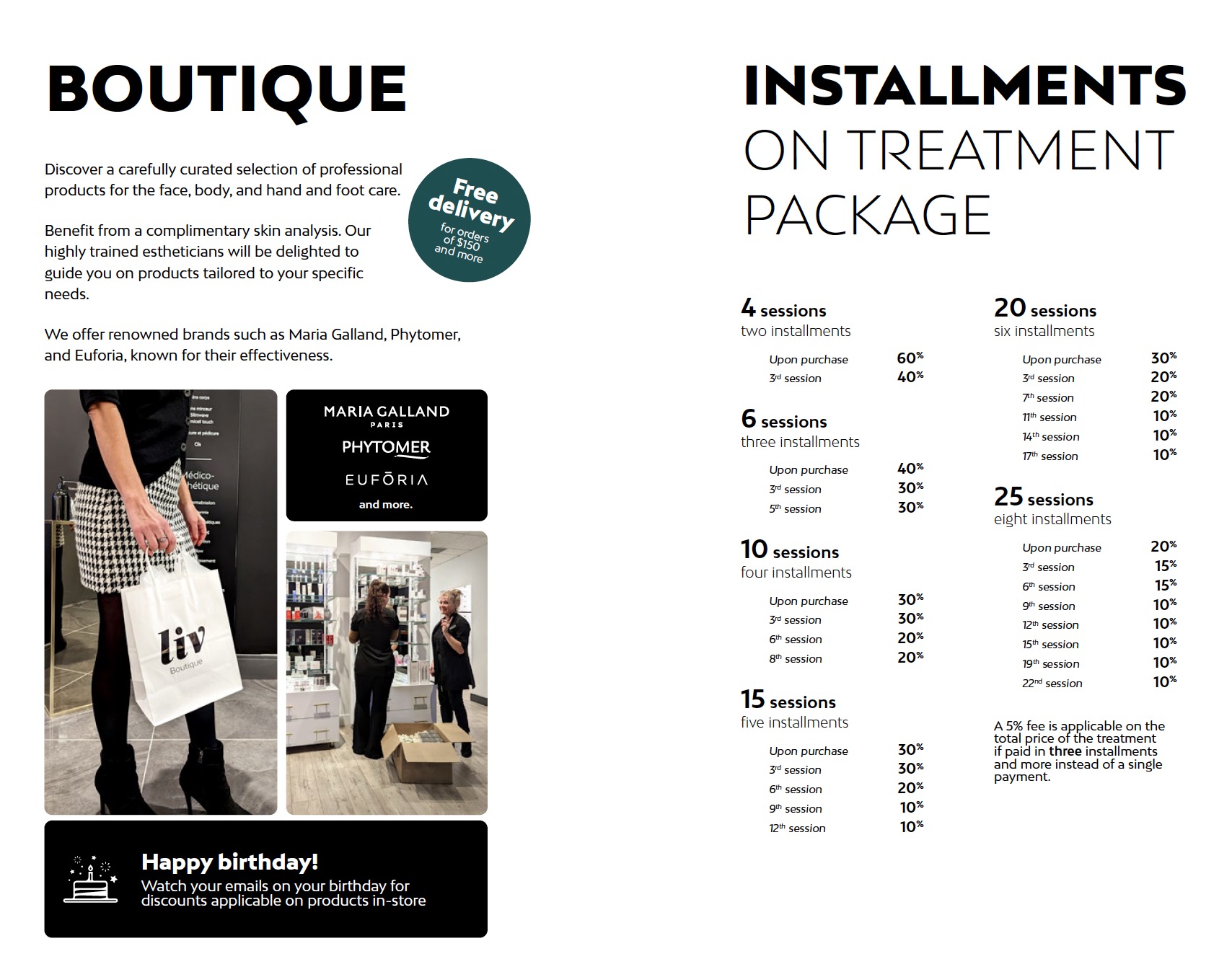 Payment Information Liv Beauty & Spa