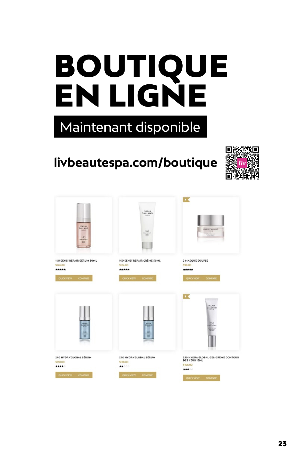Prix des soins pour les mains et les pieds chez Liv Beauté & Spa