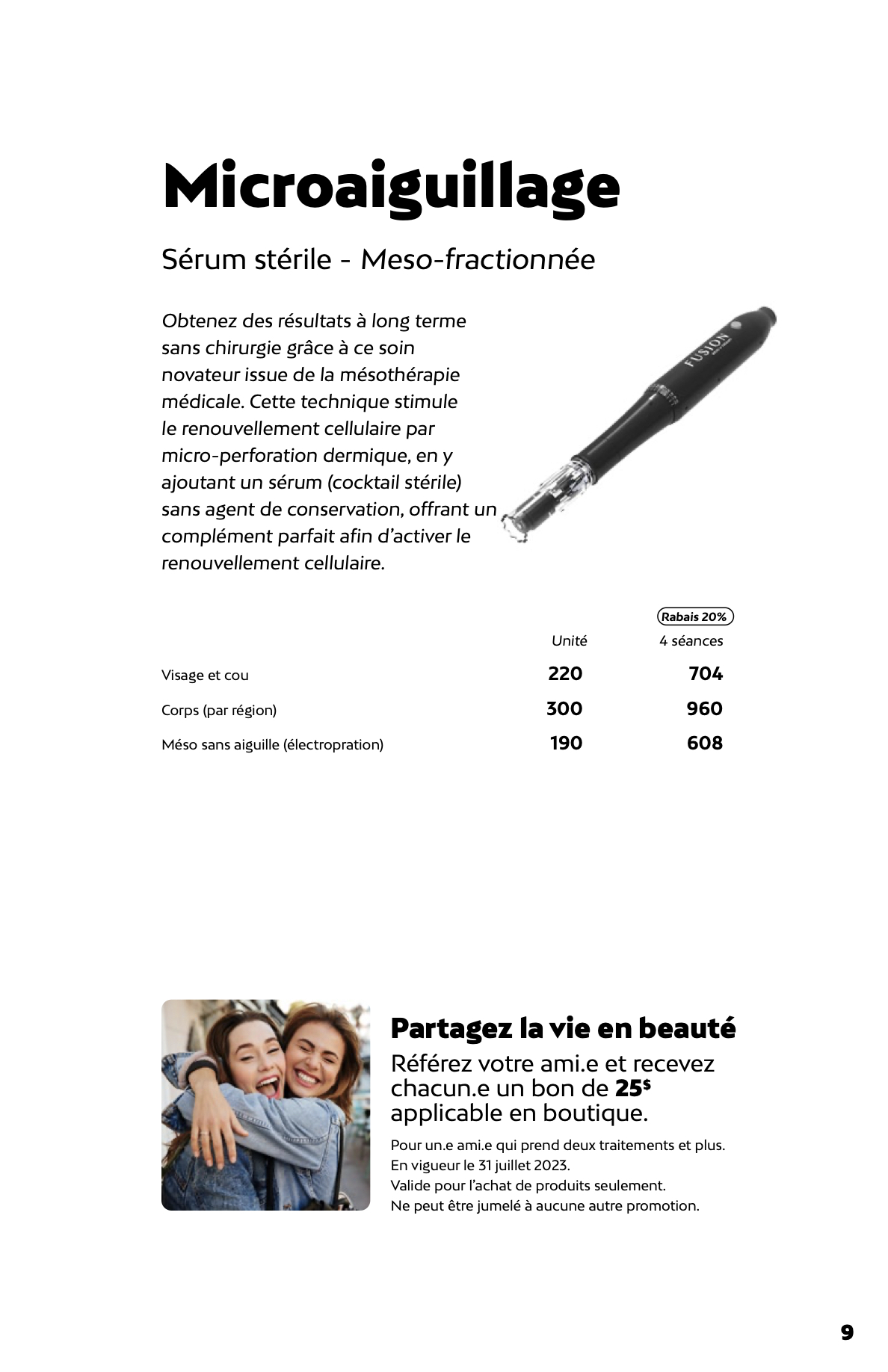Prix du microaiguillage chez Liv Beauté & Spa